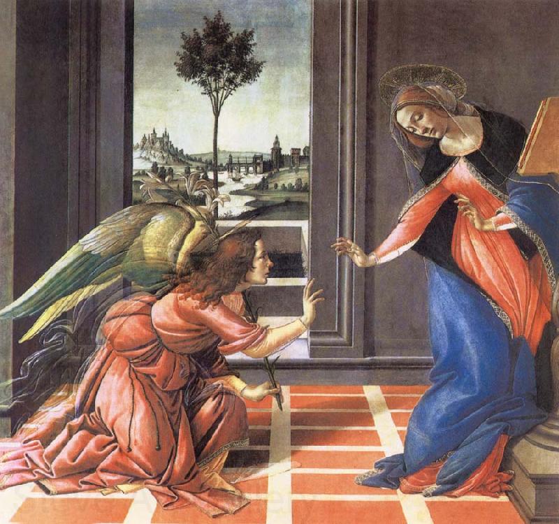 Sandro Botticelli The Verkundigung Spain oil painting art